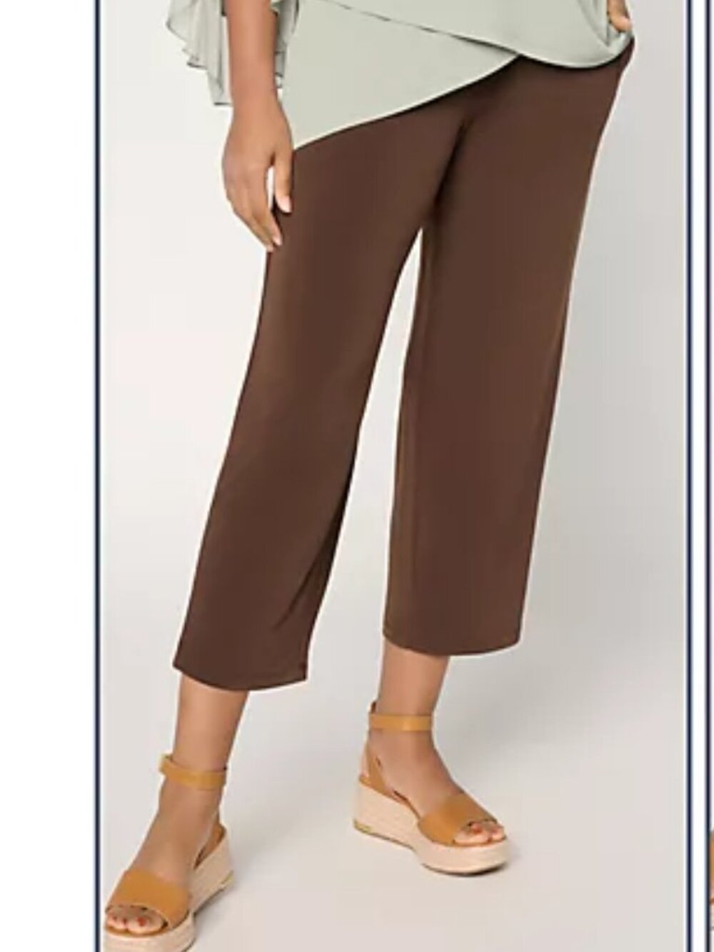 Susan Graver Essentials Regular Liquid Knit Crop Pants - Size: Small - NIP
